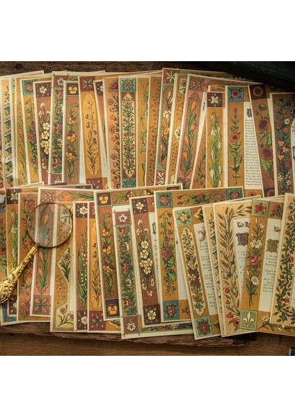 No.8 Tarzı Vintage Ortaçağ Ingilizce Kitap Sayfası Çiçekler Kolaj Malzemesi Kağıt Önemsiz Dergi Için Yaratıcı Kırtasiye Retro Dekorasyon Kağıdı (Yurt Dışından)