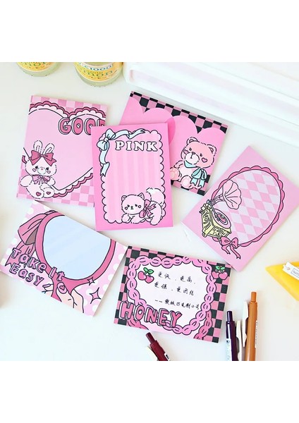 Sarı Stil Mınkyeets Kawaii Aşk Kalp Pembe Serisi Bloknot Kağıt Yapılacaklar Listesi Dergisi Not Paperlaria Dıy Malzeme Kırtasiye (Yurt Dışından)