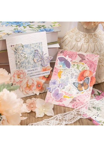 E Tarzı Eets Suluboya Çiçek Retro Yırtılabilir Not Defteri Scrapbooking Dergisi Dekorasyon Arka Plan Malzeme Notlar Kağıt Kırtasiye (Yurt Dışından) fiyatları