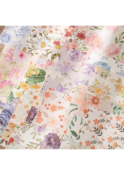 E Tarzı Eets Suluboya Çiçek Retro Yırtılabilir Not Defteri Scrapbooking Dergisi Dekorasyon Arka Plan Malzeme Notlar Kağıt Kırtasiye (Yurt Dışından) indirimleri
