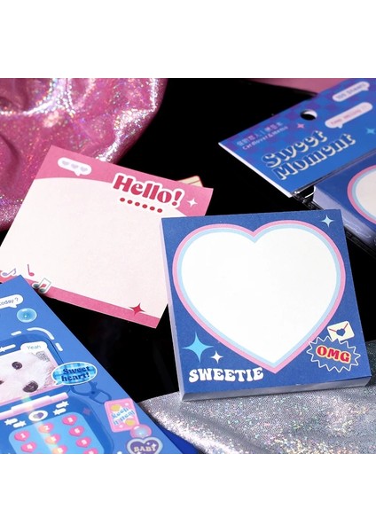 Bir Stil Kalp Atışı Bloknot Dekorasyon Scrapbooking Günlüğü Dıy Malzeme Mesaj Notu Kağıt Not Defteri Sevimli Okul Kırtasiye (Yurt Dışından) fiyatları