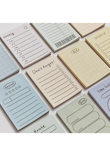 No.9 Stili Bloknot Kawaii Kırtasiye Ofis Aksesuarı Okul Malzemeleri Yapılacaklar Listesi Notları Unutma Listesi Makbuz Not Defteri Haftalık Plan (Yurt Dışından) fiyatları