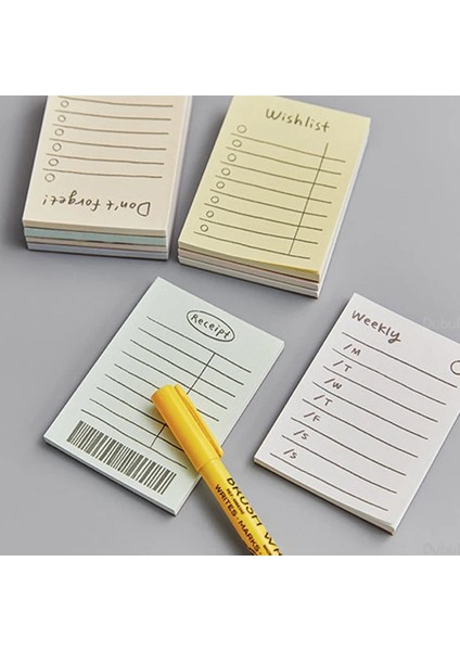 No.9 Stili Bloknot Kawaii Kırtasiye Ofis Aksesuarı Okul Malzemeleri Yapılacaklar Listesi Notları Unutma Listesi Makbuz Not Defteri Haftalık Plan (Yurt Dışından) indirimleri