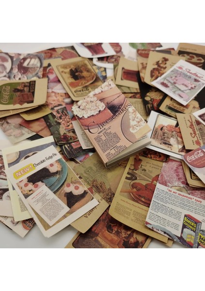 No.8 Tarzı Retro Cheesecake Poster Scrapbooking Dergisi Kolaj Malzemesi Kağıt Kart Yapımı Dıy Vintage Karışık Kağıt Yaratıcı Not Kırtasiye (Yurt Dışından) fiyatları