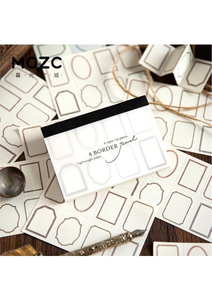 No.3 Tarzı Vintage Sınır Dekoratif Yapışkanlı Çerçeve Etiket Yazılabilir Kağıt Kitap Çerçevesi Not Defteri Malzeme Kağıt Scrapbooking Etiket Kırtasiye (Yurt Dışından) fiyatları