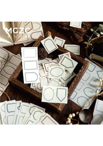 No.3 Tarzı Vintage Sınır Dekoratif Yapışkanlı Çerçeve Etiket Yazılabilir Kağıt Kitap Çerçevesi Not Defteri Malzeme Kağıt Scrapbooking Etiket Kırtasiye (Yurt Dışından) fırsatları