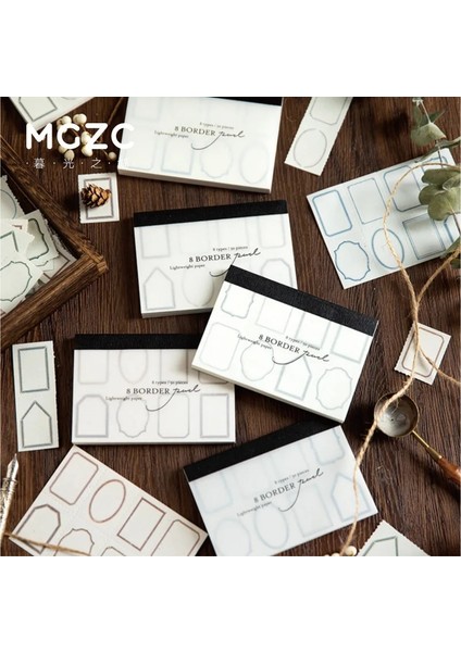 No.5 Tarzı Vintage Sınır Dekoratif Yapışkanlı Çerçeve Etiket Yazılabilir Kağıt Kitap Çerçevesi Not Defteri Malzeme Kağıt Scrapbooking Etiket Kırtasiye (Yurt Dışından) modelleri