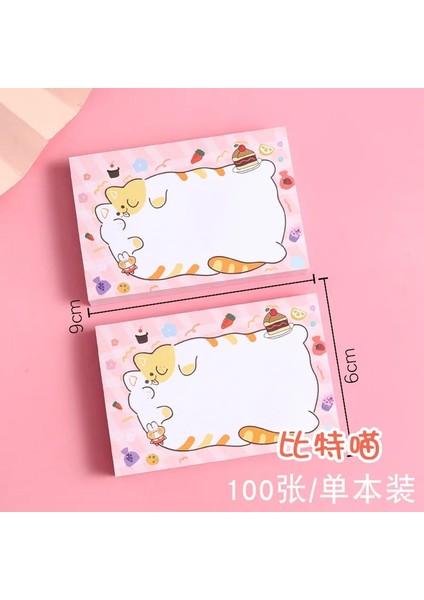 No.9 Stili TULX100PIECE Kawaii Bloknot Kawaii Kırtasiye Bloknotlar Kırtasiye Kawaii Dekor Sevimli Yapışkan Notlar (Yurt Dışından)
