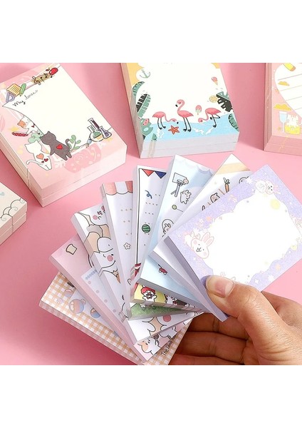 No.9 Stili TULX100PIECE Kawaii Bloknot Kawaii Kırtasiye Bloknotlar Kırtasiye Kawaii Dekor Sevimli Yapışkan Notlar (Yurt Dışından) fiyatları