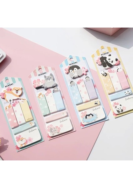 No.4 Stili 1 Adet Kawaii Sakura Penguba Inu Not Defteri Hayvan Yapışkan Not Mesaj Etiket N Kez Scrapbooking Imleri Etiket Kırtasiye (Yurt Dışından)