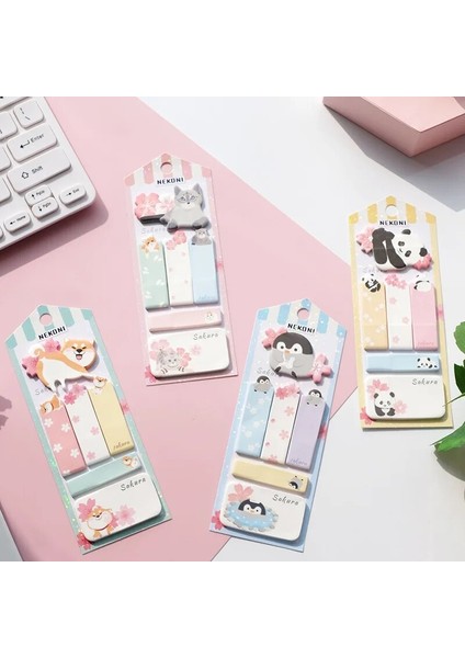 No.4 Stili 1 Adet Kawaii Sakura Penguba Inu Not Defteri Hayvan Yapışkan Not Mesaj Etiket N Kez Scrapbooking Imleri Etiket Kırtasiye (Yurt Dışından)