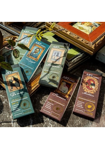 G Tarzı Vintage Ünlü Resim Sanat Sergisi Malzeme Kağıt Bilet Bloknot Dekoratif Kırtasiye Scrapbooking Günlük Defteri Planlayıcısı (Yurt Dışından) fiyatları