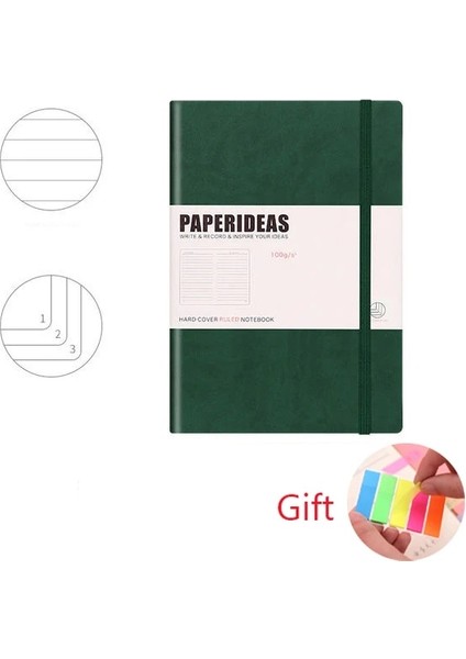 Altın Tarzı A5 Ciltli A5 Kawaii Günlük Nokta Defter Yaşı 100GSM 5.7x8.retro Günlük Bandaj Kırtasiye Not Defteri Madde Işaretleri Nokta Günlükleri (Yurt Dışından)