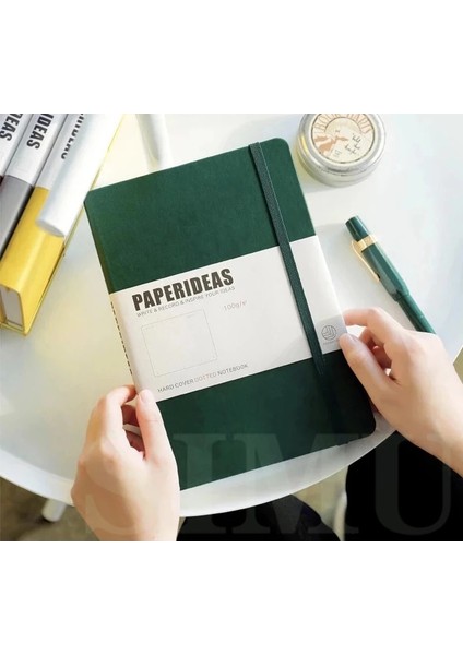 Altın Tarzı A5 Ciltli A5 Kawaii Günlük Nokta Defter Yaşı 100GSM 5.7x8.retro Günlük Bandaj Kırtasiye Not Defteri Madde Işaretleri Nokta Günlükleri (Yurt Dışından)