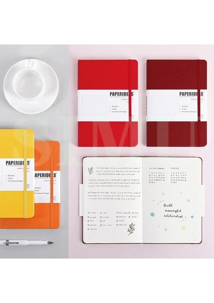 Altın Tarzı A5 Ciltli A5 Kawaii Günlük Nokta Defter Yaşı 100GSM 5.7x8.retro Günlük Bandaj Kırtasiye Not Defteri Madde Işaretleri Nokta Günlükleri (Yurt Dışından)