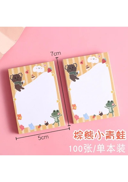 No.15 Tarzı TULX100PIECE Kawaii Bloknot Kawaii Kırtasiye Bloknotlar Kırtasiye Kawaii Dekor Sevimli Yapışkan Notlar (Yurt Dışından)