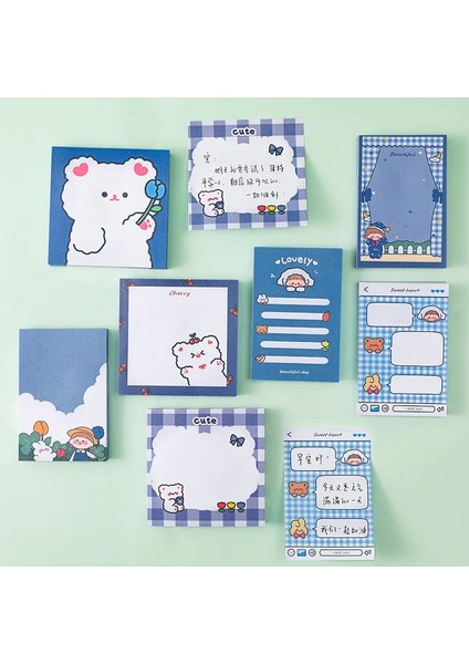 E Tarzı 80 Sheetsset Kawaii Şanslı Kız Yapışkan Notlar Not Defteri Günlüğü Kırtasiye Ince Dilim Karalama Defteri Dekorasyon Sevimli Ayı Yapışkan Notlar (Yurt Dışından) fiyatları