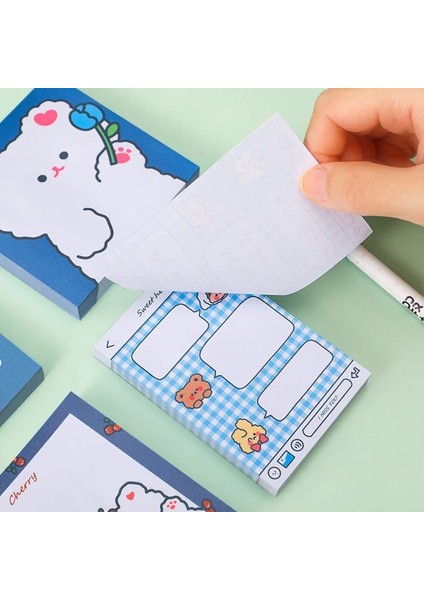 E Tarzı 80 Sheetsset Kawaii Şanslı Kız Yapışkan Notlar Not Defteri Günlüğü Kırtasiye Ince Dilim Karalama Defteri Dekorasyon Sevimli Ayı Yapışkan Notlar (Yurt Dışından) fırsatları