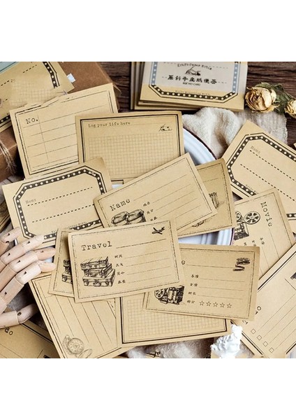 Yazma Stili 1 Paket Bloknot Sülfürik Asit Kraft Kağıt Kelime Kitabı Taşınabilir Plan Dekorasyon Yazma Kırtasiye 65* (Yurt Dışından) modelleri