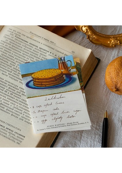 No.6 Stili Retro Kek Tarifleri Karışık Kağıt Not Defteri Not Kağıdı Deco Kırtasiye Scrapbooking Kartları Günlük Tutma Dıy Retro Malzemeler Kağıt (Yurt Dışından)