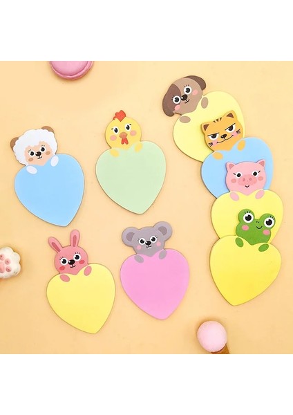 No.8 Tarzı Kawaii Kalp Şeklinde Sevimli Hayvan Serisi Yapışkan Notlar Öğrenci Mesajı Çıkartmalar N Kez Yapışkan Not Defteri Okul Etiket Kırtasiye (Yurt Dışından) modelleri