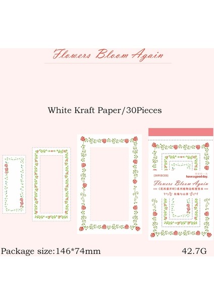 Bir Stil Nedıe 30 Yaprak Çiçek Kağıt Sevimli Malzeme Kraft El Işi Kağıdı Çerçeve Malzemeleri Kolaj Kırtasiye Dıy Scrapbooking Yaratıcı Notlar Kağıt (Yurt Dışından)