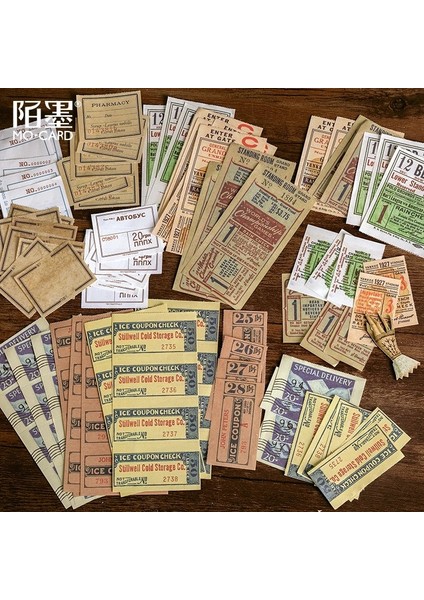 No.5 Tarzı 30 Yaprak Retro Antika Fatura Serisi Bloknot Mesaj Notları Dekoratif Vintage Not Defteri Not Kağıdı Not Kırtasiye Ofis Malzemeleri (Yurt Dışından)