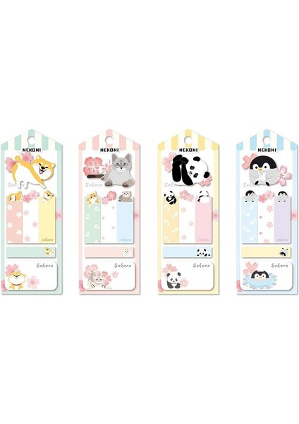 D Tarzı Kawaii Hayvan Kiraz Çiçeği Yapışkan Notlar Günlüğü Çıkartmalar Penguen Panda Kedi Memo Pedleri Kağıt Çıkartmalar Okul Malzemeleri Kırtasiye (Yurt Dışından) fiyatları