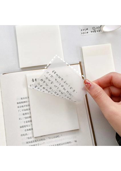 7cmx9.7cm Stili Su Geçirmez Pet Şeffaf Yapışkan Notlar Not Defteri Eets Çıkartmalar Günlük Yapılacaklar Listesi Not Kağıdı Öğrenci Ofis Kırtasiye Için (Yurt Dışından) indirimleri