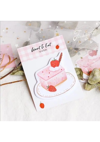 No.3 Tarzı Kawaii Kore Çilek Kek N Kez Yapışkan Not Not Mesaj Sekmesi Not Defteri Karalama Defteri Etiket Bloknot Kırtasiye (Yurt Dışından)
