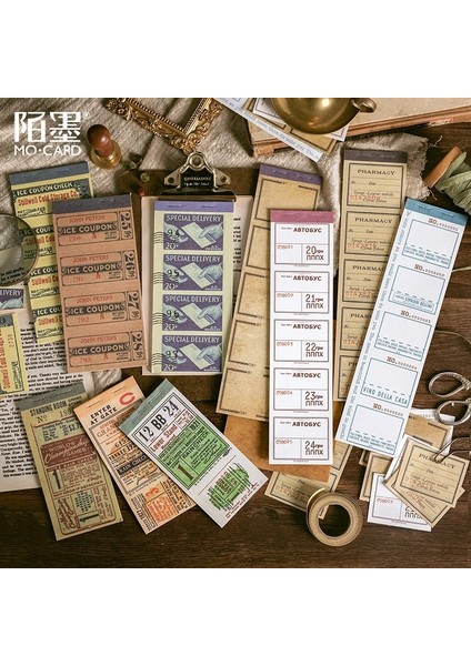 No.10 Stili 30 Yaprak Retro Antika Fatura Serisi Bloknot Mesaj Notları Dekoratif Vintage Not Defteri Not Kağıdı Not Kırtasiye Ofis Malzemeleri (Yurt Dışından)