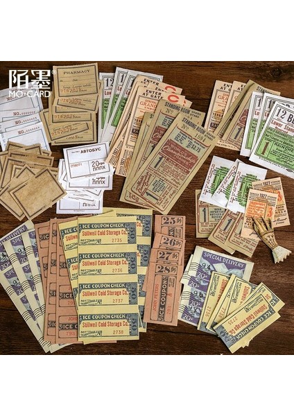 No.10 Stili 30 Yaprak Retro Antika Fatura Serisi Bloknot Mesaj Notları Dekoratif Vintage Not Defteri Not Kağıdı Not Kırtasiye Ofis Malzemeleri (Yurt Dışından)
