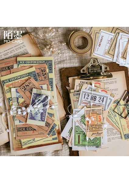 No.10 Stili 30 Yaprak Retro Antika Fatura Serisi Bloknot Mesaj Notları Dekoratif Vintage Not Defteri Not Kağıdı Not Kırtasiye Ofis Malzemeleri (Yurt Dışından)