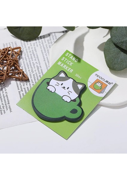 Yeşil Tarzı 30 Sayfa Karikatür Kediler Bloknot Kawaii Yapışkan Notlar Dıy Planlayıcısı Dergisi Endeksi Çıkartmalar Etiket Etiketleri Kore Kırtasiye Ofis (Yurt Dışından)