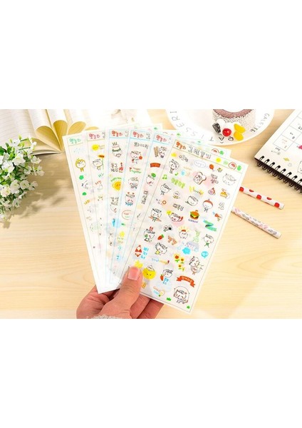 Ute Güneşli Gün Hayat Pvc Etiket Diy Fotoğraf Albümü Cep Dekorasyon Etiketi Etiket Kırtasiye Günlüğü Sticker Çocuklar Için (Yurt Dışından)