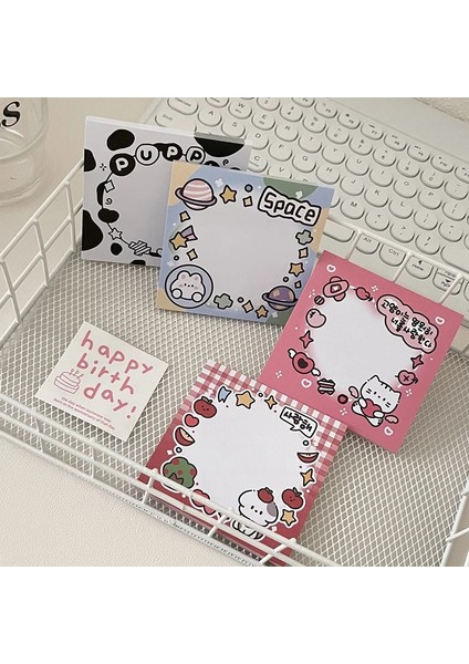 Bir Stil Kawaii Yavru Tavşan Kedi Bloknot Yapışkan Notlar Dekor Mesaj Notları Kağıt Yapılacaklar Listesi Not Defteri Okul Kırtasiye (Yurt Dışından) fırsatları