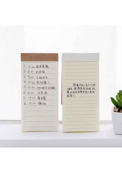 Boş Stil 1 Adet Cep Kraft Kağıt Bloknot Not Defteri Ofis Kırtasiye Scrapbooking Not Notları Yazma Yapılacaklar Listesi Gözyaşı Kontrol Listesi Not Defteri (Yurt Dışından)