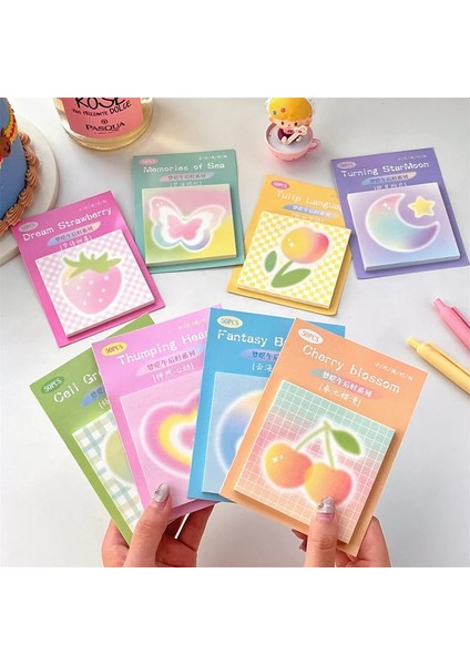 C Tarzı Ute Degrade Çiçek Aşk Yapışkan Notlar Dekorasyon Kelebek Bloknot Mesaj Notları Kağıt Not Defteri Kırtasiye (Yurt Dışından) indirimleri