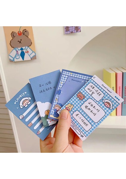 C Tarzı Mınkyeets Kawaii Mavi Serisi Yapışkan Not Kağıdı Günlük Yapılacaklar Kontrol Listesi Not Kağıtları Okul Kırtasiye (Yurt Dışından)