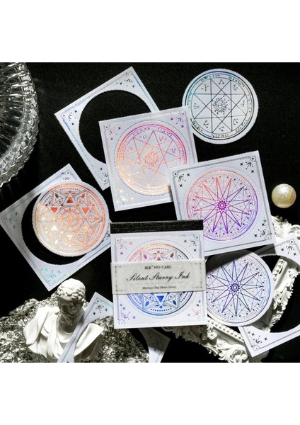C Tarzı Gece Yarısı Yıldızı ve Ay Malzeme Kağıt Parlak Not Defteri Dekoratif Kırtasiye Scrapbooking Günlüğü Etikel Önemsiz Günlük Planlayıcısı (Yurt Dışından) fiyatları