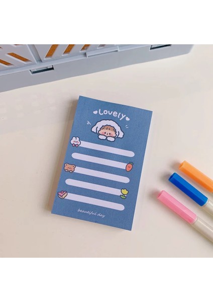 Bir Stil Mınkyeets Kawaii Mavi Serisi Yapışkan Not Kağıdı Günlük Yapılacaklar Kontrol Listesi Not Kağıtları Okul Kırtasiye (Yurt Dışından)