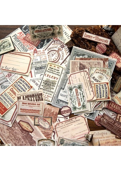 No.3 Tarzı Retro Ingilizce Etiket Koleksiyonu Dekoratif Kağıt Vintage Bilet Etiket Scrapbooking Etiket Günlüğü Kırtasiye Sanat Dergisi Planlayıcısı (Yurt Dışından)