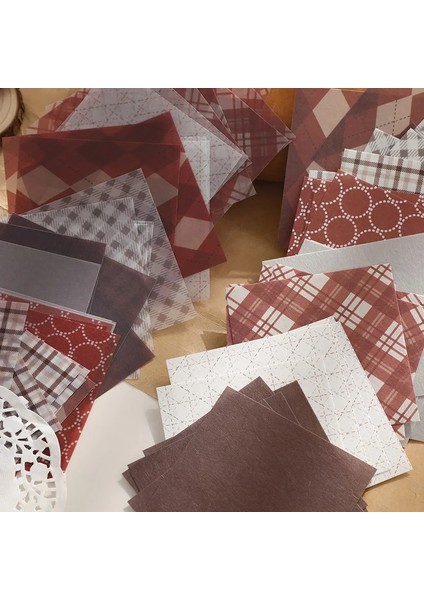 B Tarzı 80 Sayfa Retro Ekose Stilleri Not Defterleri Yapışkan Olmayan Notlar Malzeme Kağıt Scrapbooking Günlükleri Kolaj Önemsiz Ins Kırtasiye (Yurt Dışından) indirimleri