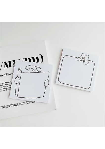 No.6 Stili 1 Paket Kawaii Inek Koala Ayı Not Planlayıcısı Mesaj Not Defteri Kore Ins Kırtasiye Not Defteri Ofis Mesaj Bırakın Ofis Malzemeleri (Yurt Dışından)