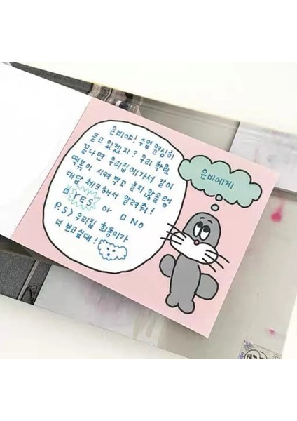 B Tarzı Kore Ins Sevimli Mühür Karikatür Bloknot Öğrenci Kawaii Mini Not Defteri Ofis Mesaj Kağıdı Okul Kırtasiye Eets Meydanı (Yurt Dışından) indirimleri