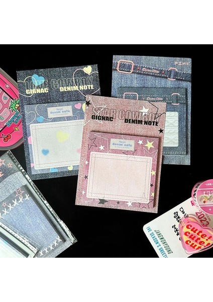 C Tarzı Denim Yapışkan Notlar Bloknot Dekorasyon Scrapbooking Dıy Mesaj Notları Kağıt Ofis Not Defteri Kawaool Kırtasiye (Yurt Dışından) fiyatları