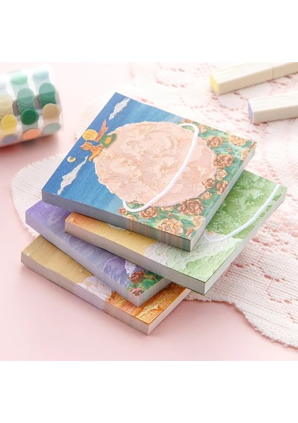 B Tarzı 80 Pagesset Küçük Prens ve Gül Serisi Not Defteri Yapışkan Notlar Ins Tarzı Yağlıboya Not Defteri Kawaii Kırtasiye (Yurt Dışından) fırsatları