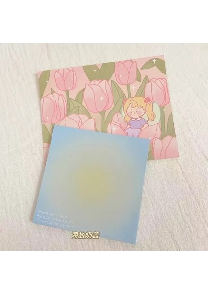 No.3 Tarzı 50 Sayfalık Sevimli Bloknot Yaratıcı Moda Degrade Renk Scrapbooking Bloknot Kırtasiye Yapışkan Not Kawaii Öğrenci Malzemeleri (Yurt Dışından)