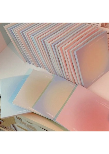 No.3 Tarzı 50 Sayfalık Sevimli Bloknot Yaratıcı Moda Degrade Renk Scrapbooking Bloknot Kırtasiye Yapışkan Not Kawaii Öğrenci Malzemeleri (Yurt Dışından) fiyatları