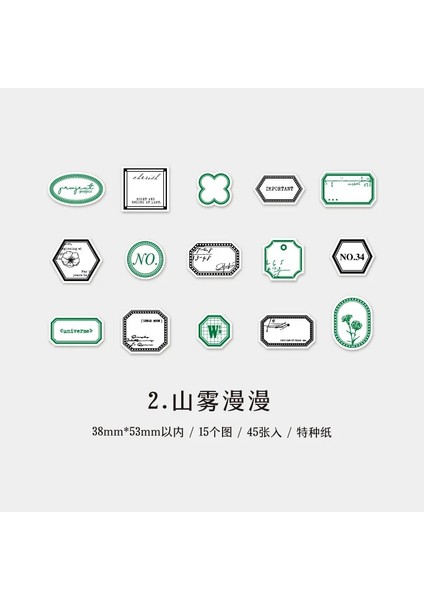 No.2 Tarzı Vintage Not Malzemesi Kağıt Mini Sınır Dekoratif Kırtasiye Scrapbooking Günlüğü Albümü Etikel Retro Etiket Malzemesi Kağıt Kartı (Yurt Dışından)